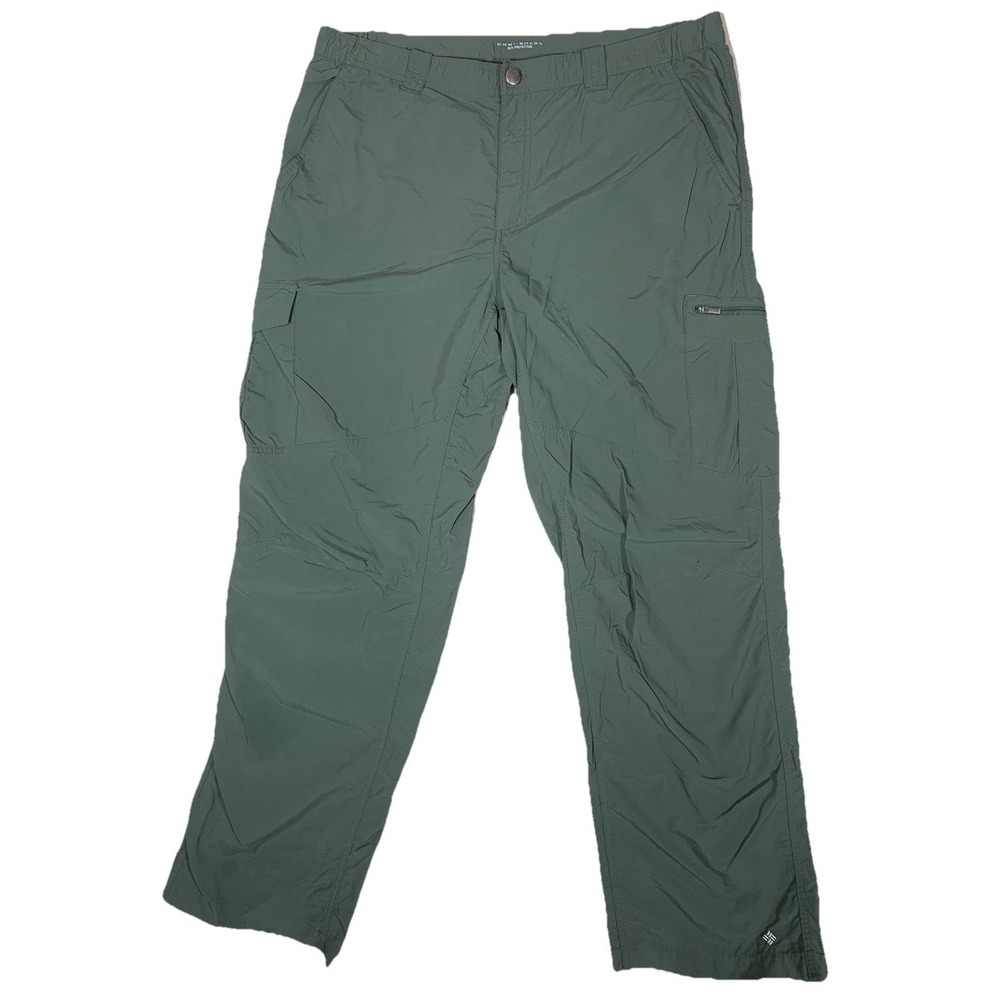 Columbia Omni-Shade Pants‎ Mens 38x32 Forest Green Cargo Hiking Outdoor